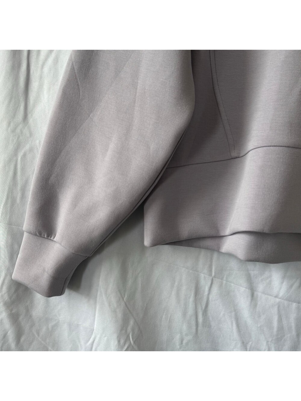 CALIA Sweatshirt M Gray Funnel Cowl Neck Oversized Pocket Soft - Picture 9 of 11